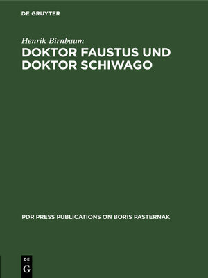 cover image of Doktor Faustus und Doktor Schiwago